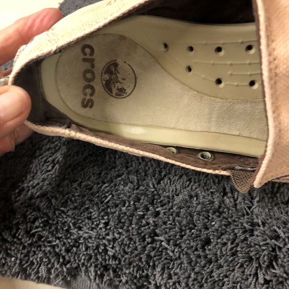 Crocs canvas slip on shoes mens 9 - Picture 4 of 6